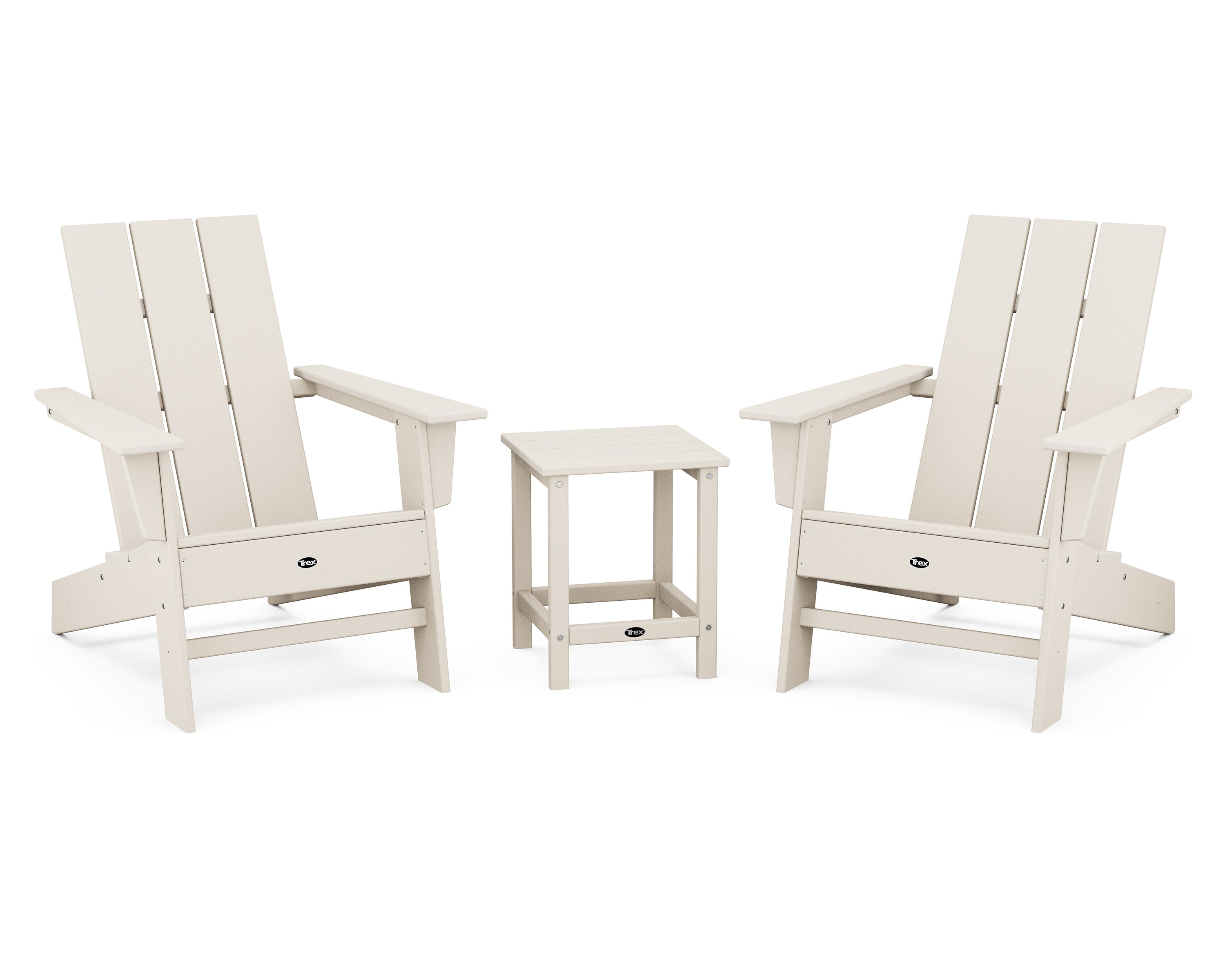 Eastport 3-Piece Modern Adirondack Set in Sand Castle