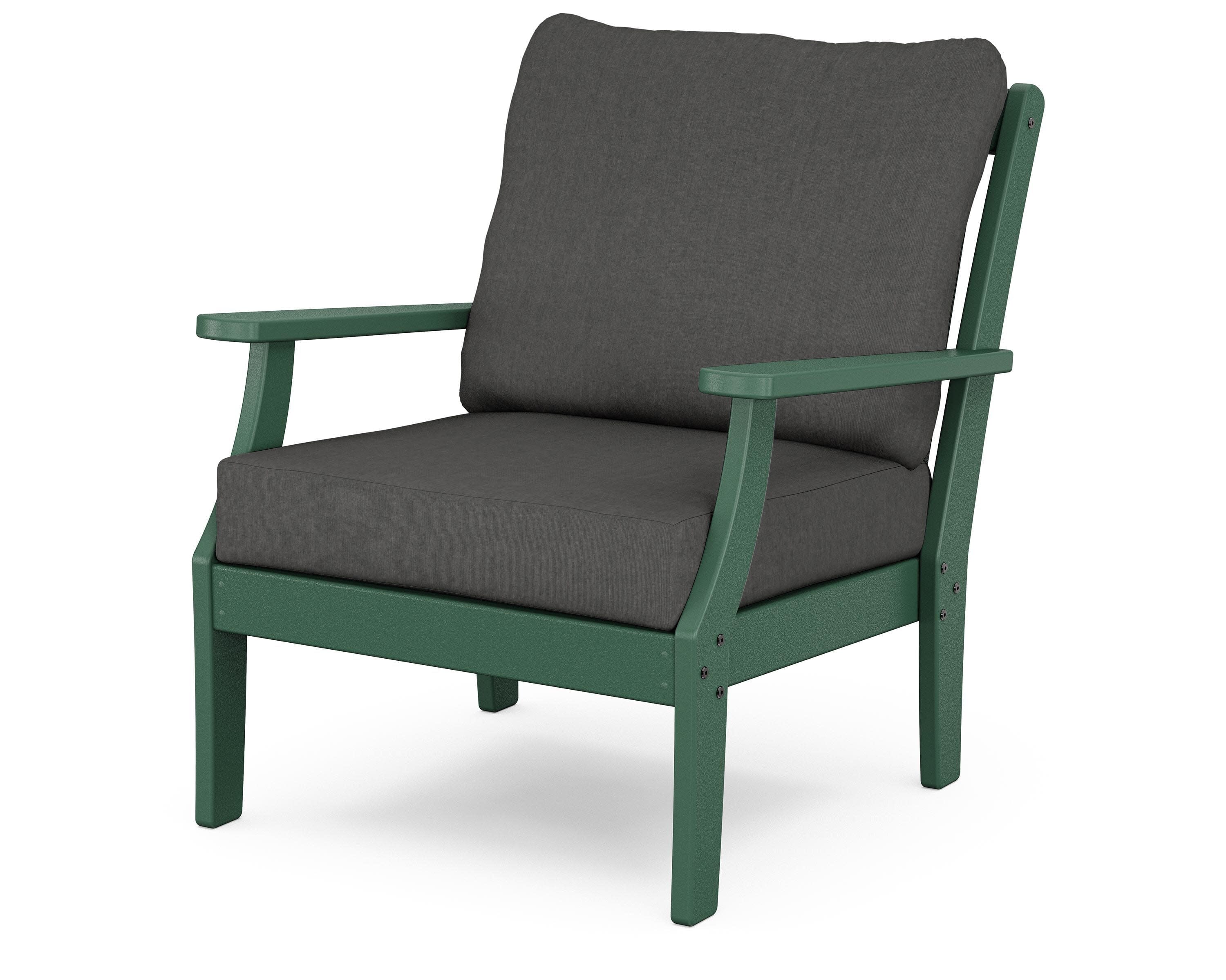 Yacht Club Deep Seating Chair in Rainforest Canopy / Spectrum Carbon