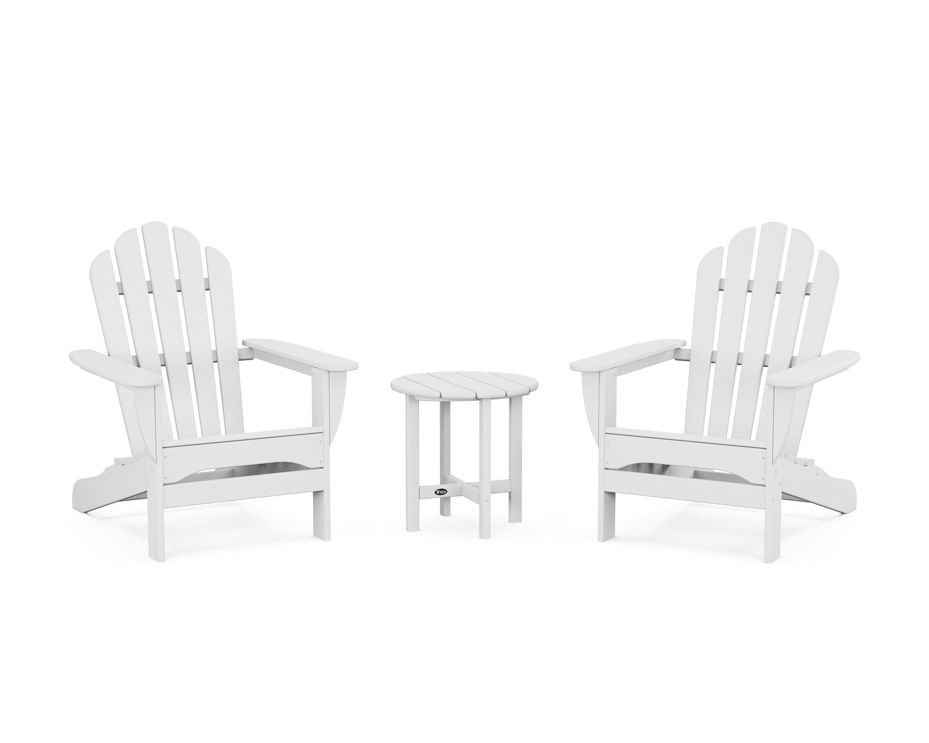 3-Piece Monterey Bay Adirondack Set in Classic White