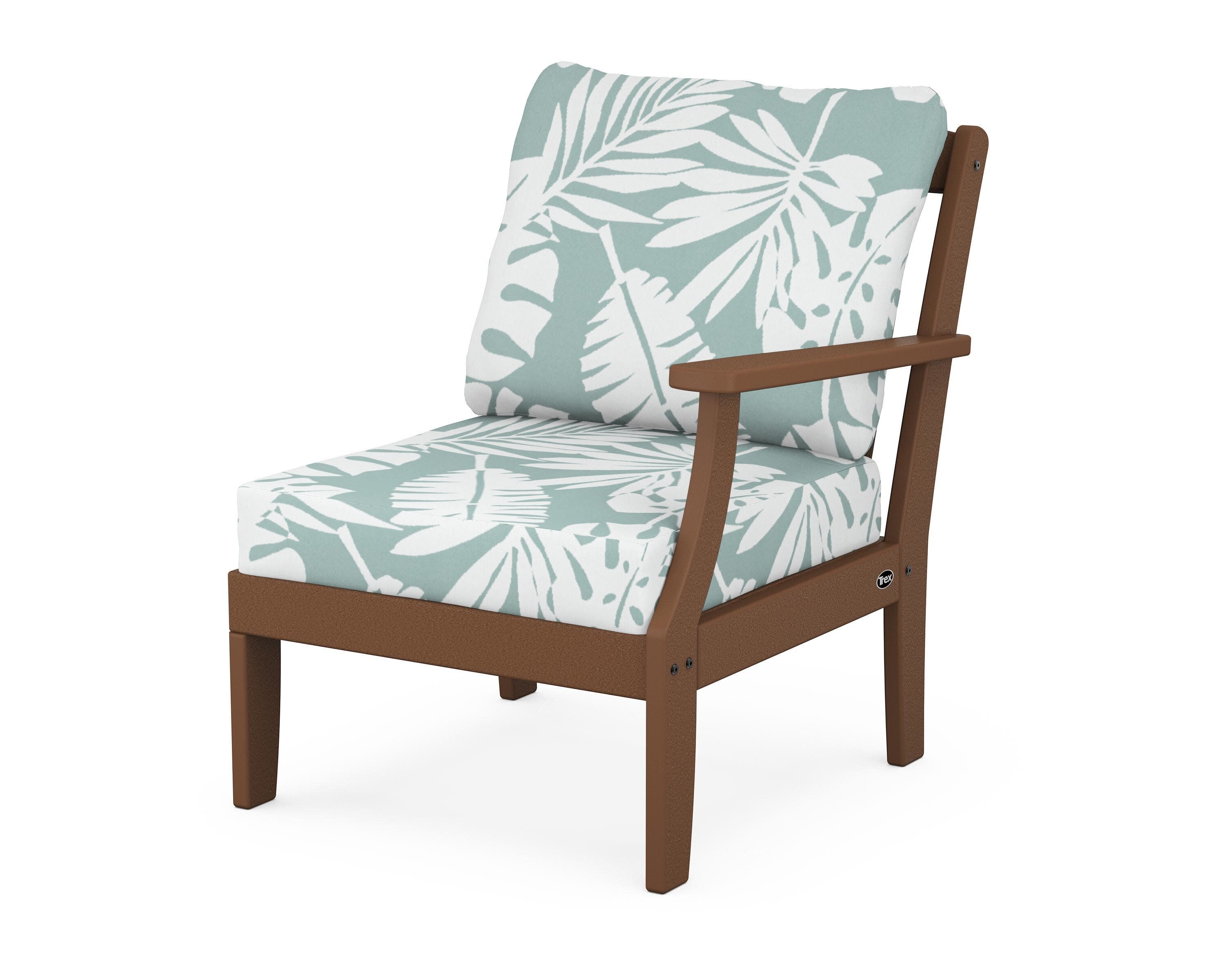 Yacht Club Modular Right Arm Chair in Tree House / Leaf Glacier Spa