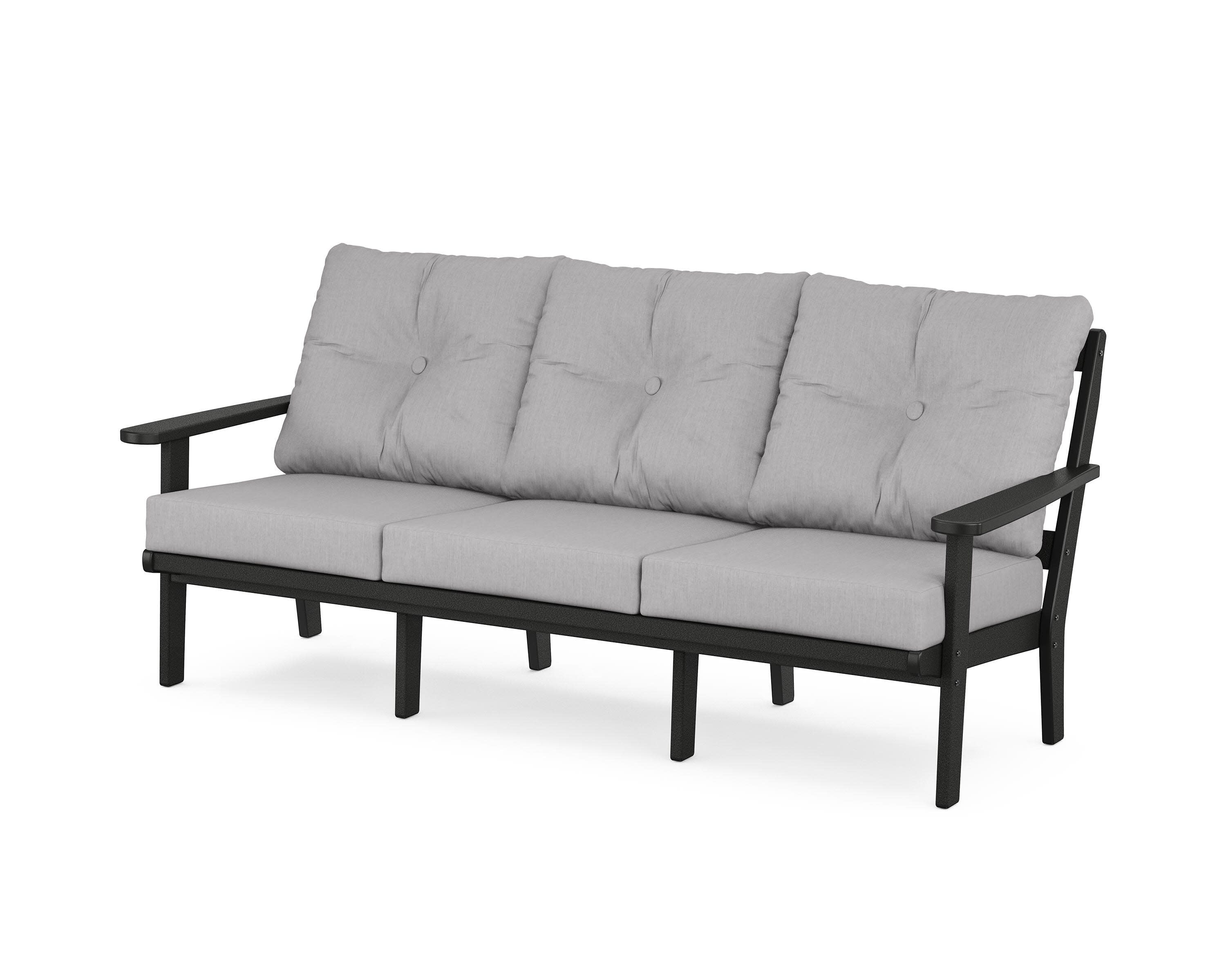 Cape Cod Deep Seating Sofa in Charcoal Black / Granite