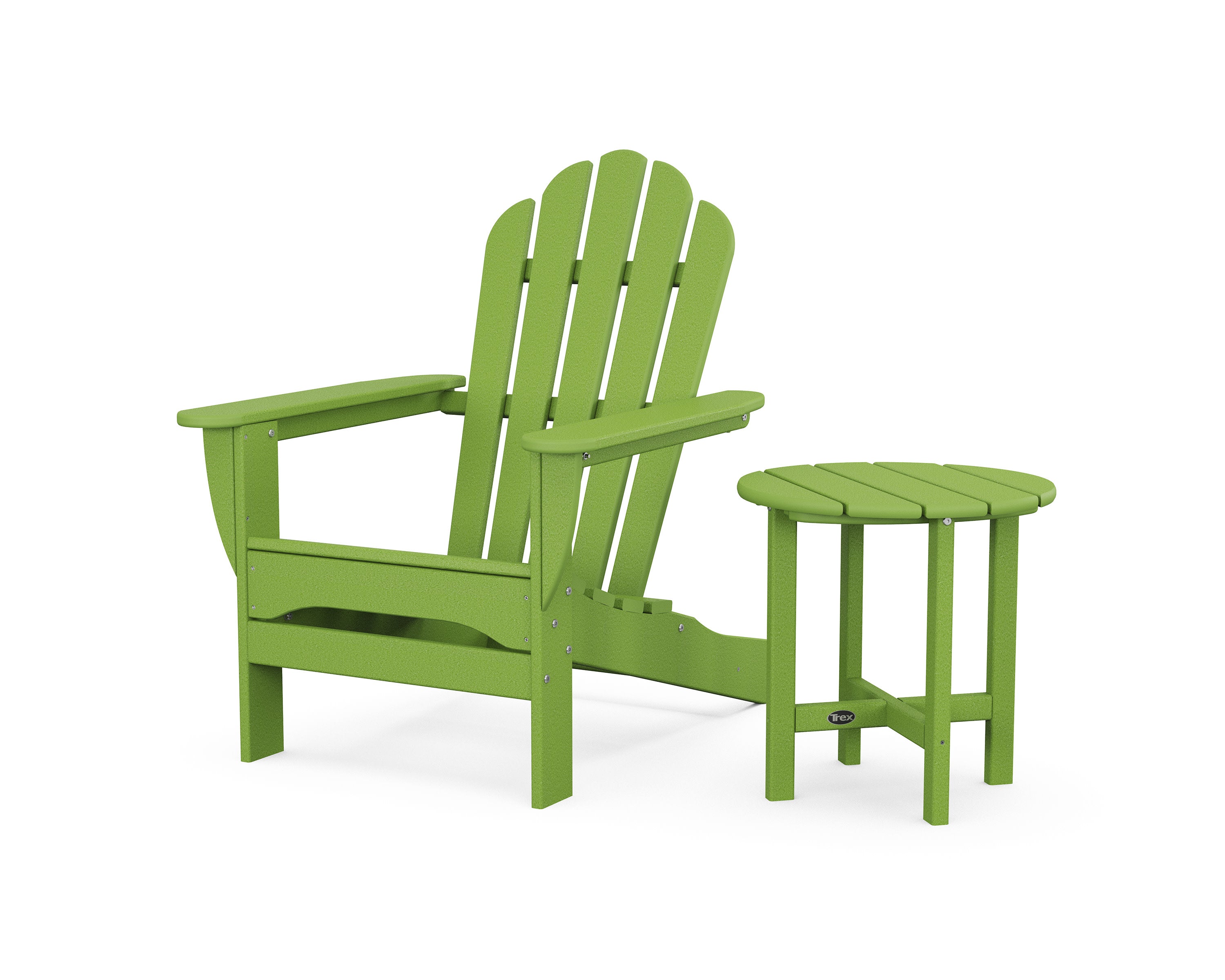 Monterey Bay Adirondack Chair with Side Table in Lime