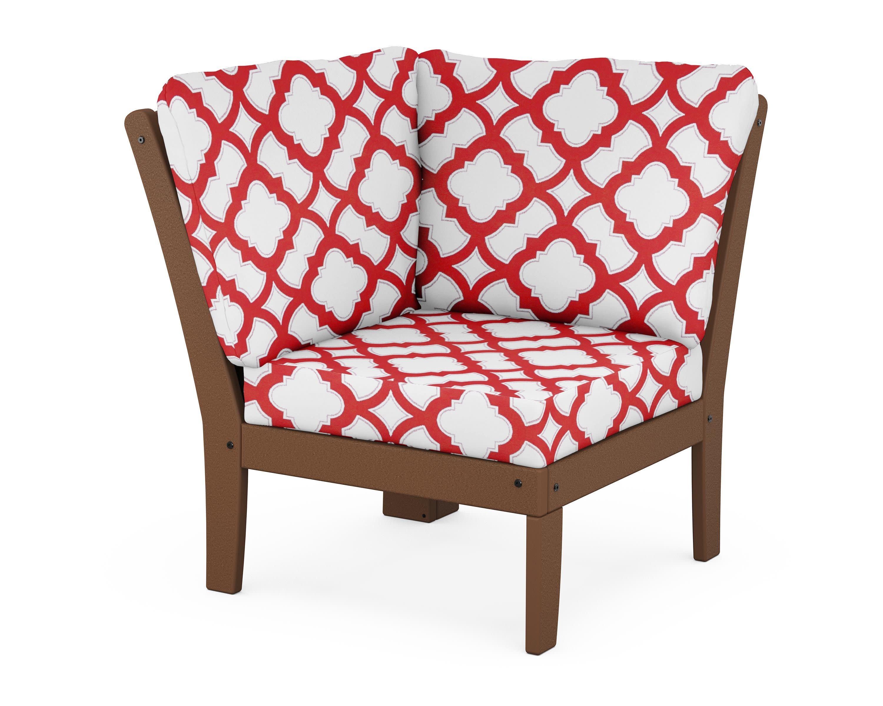 Yacht Club Modular Corner Chair in Tree House / Trellis Crimson