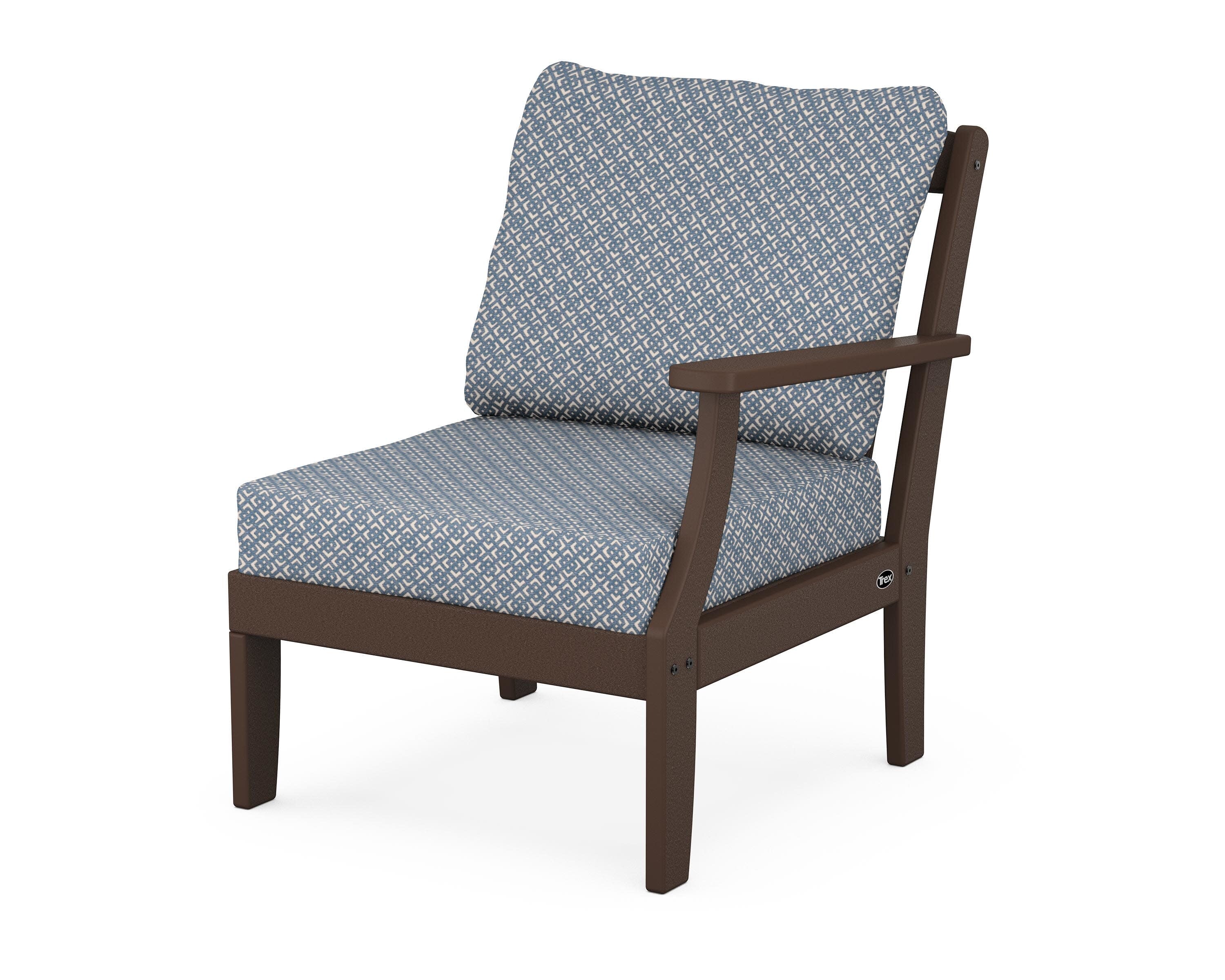 Yacht Club Modular Right Arm Chair in Vintage Lantern / Hopscotch